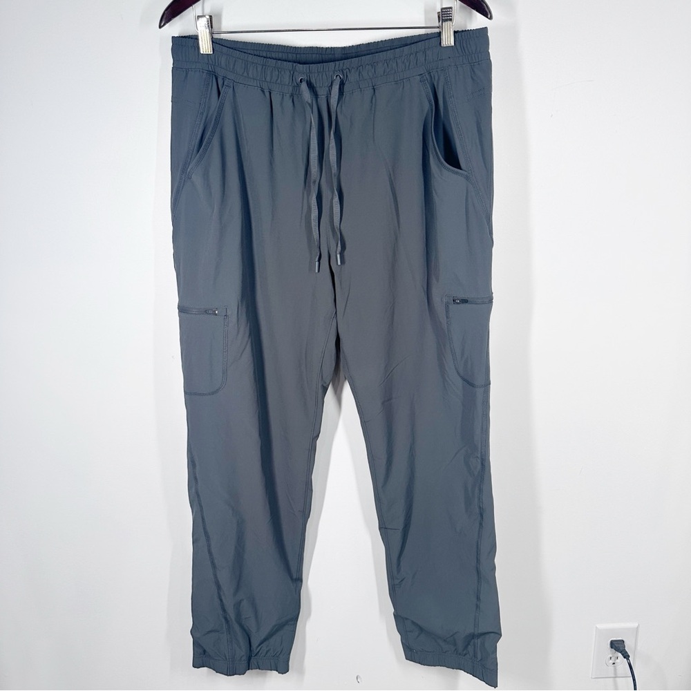 Eddie Bauer Womens Fleece Lined Jogger Pant Size 14 Grey Warm Cargo